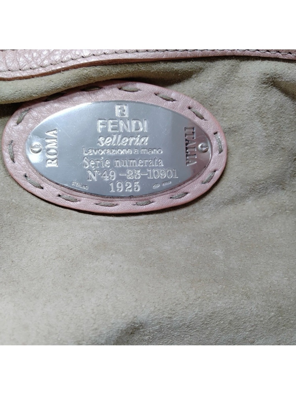 Fendi Selleria Blush Pink Leather Top Handle Satchel - Picture 13 of 16